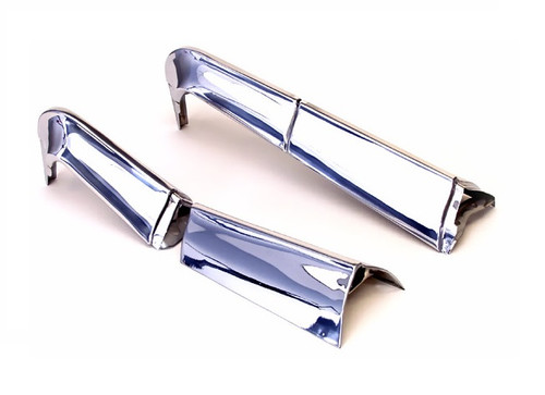 57 1957 CHEVY REAR QUARTER PANEL FIN STAINLESS TRIM MOLDING & GAS DOOR