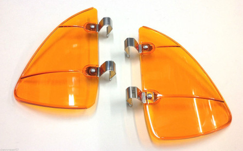 CUSTOM CRUISER ACCESSORIES Smoked Grey Vent Window Air Deflectors - Pair, Front Left & Right