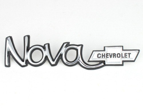 73 74 Chevy Nova Hood or Trunk Deck Lid or Hatchback Script Emblem 1973