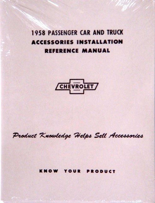 1962 Accessory Installation Manual 62 Impala Bel Air Biscayne Nova