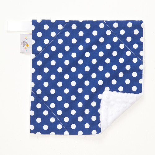 Blue Dot Mini Baby Blanket (12" x 12")