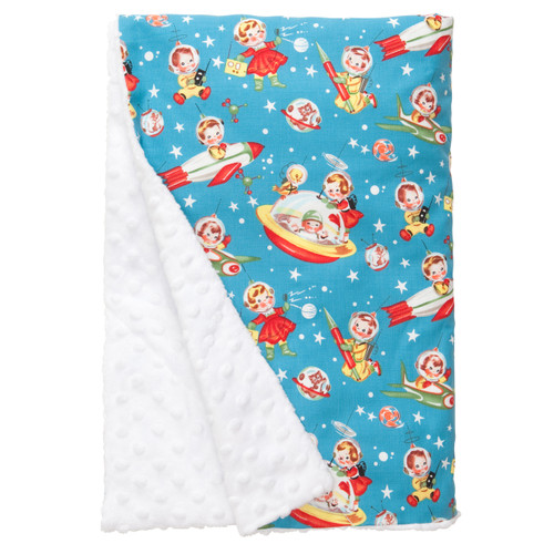 Retro Rockets XL Baby Blanket (42" x 32")