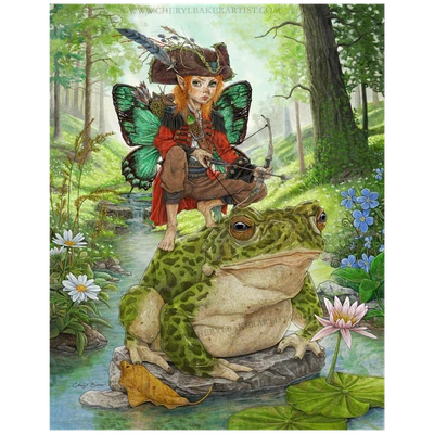 Fantasy fairy artwork titled, "Watchful Scout."