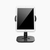 AboveTEK Tablet and Phone Desk Stand 360° Swivel Series Silver Black - TS-116B - Front 2
