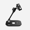 AboveTEK Tablet and Phone Desk Stand 360° Swivel Series Silver Black - TS-116B - Side