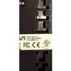 Close-up of the manufacturer specification label on a black plastic chassis, displaying part text: "Model: Base Unit", "S/N: YARB2TC2200981", and "P/N: AMME4916.4", alongside FCC, CE, and UL Listed I.T.E. E473187 certification logos.