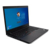 An open Lenovo ThinkPad L14 Gen 2 laptop viewed from an angled left-side perspective. The display screen shows a blue Windows user login screen with a circular profile picture for a user named Jack Purton. The side profile clearly details the dual USB-C ports, docking connector expansion slot, HDMI port, and microSD card reader.