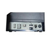 Close-up view of the rear interface panel of a Bixolon thermal receipt printer. The ports include three USB Type-A ports, one USB Type-B port labeled HOST (PC), an Ethernet port, a RJ11 cash drawer port labeled DK, and a round 3-pin power connector labeled POWER.