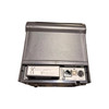 Back-facing view of the physical interface panel on a Bixolon thermal receipt printer. The interface module includes an IFJ-Bi communication block with FCC ID U5MIFJ-B, a LAN Ethernet port, a USB Type-B port, and a circular 3-pin power connection port labeled POWER.