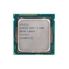 Direct overhead shot of the front side of the Intel Core i3-4330 desktop processor, highlighting the silver metallic integrated heat spreader (IHS) laser-etched with the Intel logo, model number i3-4330, sSpec code SR1NM 3.50GHZ, country of origin Vietnam, and batch serial code X536B692.