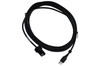 A long, neatly coiled 3.8m black IBM Point of Sale keyboard interface cable, part number 45U0018, displaying both the standard USB connection and the specialized multi-pin terminal connector against a plain background.
