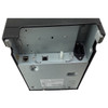 Underside view of the printer's connectivity bay, featuring a square USB-B port, an RJ11/RJ12 cash drawer port, and an integrated 3-prong AC direct power plug inlet.