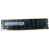 Front view of a Samsung 32GB DDR4 server LRDIMM memory stick featuring a white specification label with part number M386A4G40DM0-CPB0Q, 32GB 4DRx4 PC4-2133P specs, and memory chips.