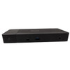 Front view of the black Dell WD19TB docking station highlighting the front panel ports, including a USB-C port, USB 3.1 Type-A port, and 3.5mm audio jack.