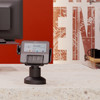 Verifone payment terminal on a HAT Design Works PTS-04-M400/MX915-104 stand installed at a retail checkout register counter.