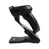 A profile view of a Star BSH-20B 2D barcode scanner on its base. The base has a 'STAR' logo. The scanner has a black housing with a textured grip.