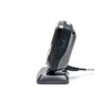 Profile side view of the Star Micronics BSD-40U hands-free barcode scanner showing the adjustable stand tilt angle.