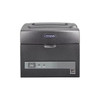 Direct front view of the black Citizen CT-S310II thermal printer featuring the FEED button, status LEDs, and ENERGY STAR logo.