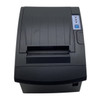 Top-down view of the dark grey BIXOLON SRP-350PLUSIII thermal receipt printer featuring the top paper cover, receipt exit chute, and control panel with Power, Error, Paper indicators and Feed button.
