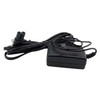 Black Kronos 8609002-001 AC power adapter brick shown with attached power cord and terminal connector wire against a white background.