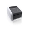 Angled front-left view of the Brother TD-4420DN direct thermal desktop label printer.