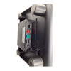 Underside view of the Elo POS stand base revealing the integrated expansion module hub with serial, powered USB, standard USB, and power ports.