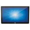Front direct view of the Elo 2201L 22-inch touchscreen monitor displaying a blue abstract desktop background and the Elo logo on the bottom bezel.