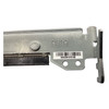 Close-up of the metal bracket on the printhead assembly highlighting the stamped model marking and barcode label.