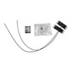 Alternate view of the contents of the NCR 7772-K168 kit against a white background, displaying the Intel wireless M.2 card, black antenna leads with Molex adhesive pads, and mounting hardware.