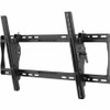 Front angle view of the black metal Peerless-AV SmartMount ST650 universal tilt wall mount featuring an open wall plate frame and two vertical attachment brackets.