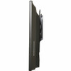 Direct side profile view of a flat-panel television attached to the Peerless-AV SF640P, highlighting its slim 1.18-inch depth and flush fit against the mounting surface.