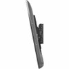 Direct side profile view of a large flat-screen television attached to the Peerless-AV Paramount PT660 wall bracket, showing its forward tilt capability and low-profile depth clearance against the wall.
