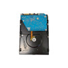 Underside view of Dell MG04SCA40EN 3.5-inch SAS enterprise hard drive showing blue printed circuit board, motor flex ribbon, and interface connector.