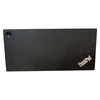Top-down view of the black Lenovo ThinkPad USB-C Dock Gen 2 featuring the power button and ThinkPad logo branding.