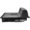 Right side profile view of the PSC Datalogic Magellan 8204 in-counter scanner-scale showing the lower chassis drop and vertical tower.