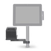 HAT Design Works MNTR11-08B small printer tray mounted to a POS pole holding a receipt printer alongside a terminal display.