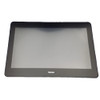 Front view of the Toshiba TCx 800 15-inch POS terminal featuring a black bezel and screen with the Toshiba logo centered at the bottom edge.