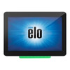 Front view of an Elo I-Series 2.0 interactive display with an illuminated green Elo E466847 status light bar mounted along the bottom edge.