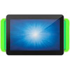 Elo I-Series 2.0 interactive touchscreen display featuring dual illuminated green Elo E466847 status light bars attached to both side edges.