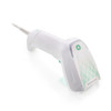 Right side three-quarter view of Datalogic Gryphon GM4600 healthcare handheld imager with disinfectant-ready white housing