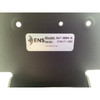 Close-up view of the manufacturer label on the back of the ENS 367-3884-A payment terminal swivel stand showing the model and serial number.