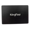 KingFast F10 256GB 2.5-inch SATA solid state drive shown from the top, featuring a black brushed metal finish with the white KingFast logo centered on the housing.