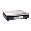 Angled perspective of the Star Micronics digital retail scale showcasing its low-profile countertop design.