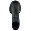 Bottom-up view of the black CipherLab barcode scanner handle, showing the open modular interface port at the base.