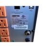 Detailed view of the Ametek Powervar manufacturer and UL listing label affixed to the rear panel, indicating model ABCEG251-11 and electrical specifications.
