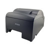 Back profile of the Epson TM-U220B receipt printer in dark gray, showing the clean, enclosed housing and recessed cable management cutout.