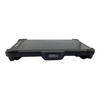 Top-down perspective highlighting the built-in barcode scanner module integrated into the protective rubber bumper casing.