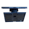 Underside view of the HP Engage One Pro AIO POS terminal paired with the upper chassis and regulatory label layout.