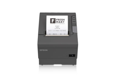 Epson TM-T88V Charcoal Ethernet/USB POS Thermal Receipt Printer - Front