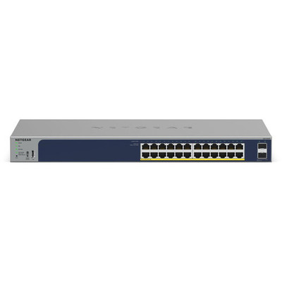 Netgear GS724TPv3 24-Port Gigabit PoE+ Managed Network Switch - Front